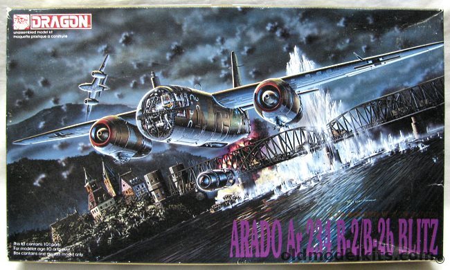 Dragon 1/72 Arado Ar-234 B-2/B-2b Blitz Jet Bomber - 8/KG76  (Aircraft at the NAS Museum USA 1990) - 8/KG76 Germany 1945  /  B-2b Germany 1944, 5003 plastic model kit